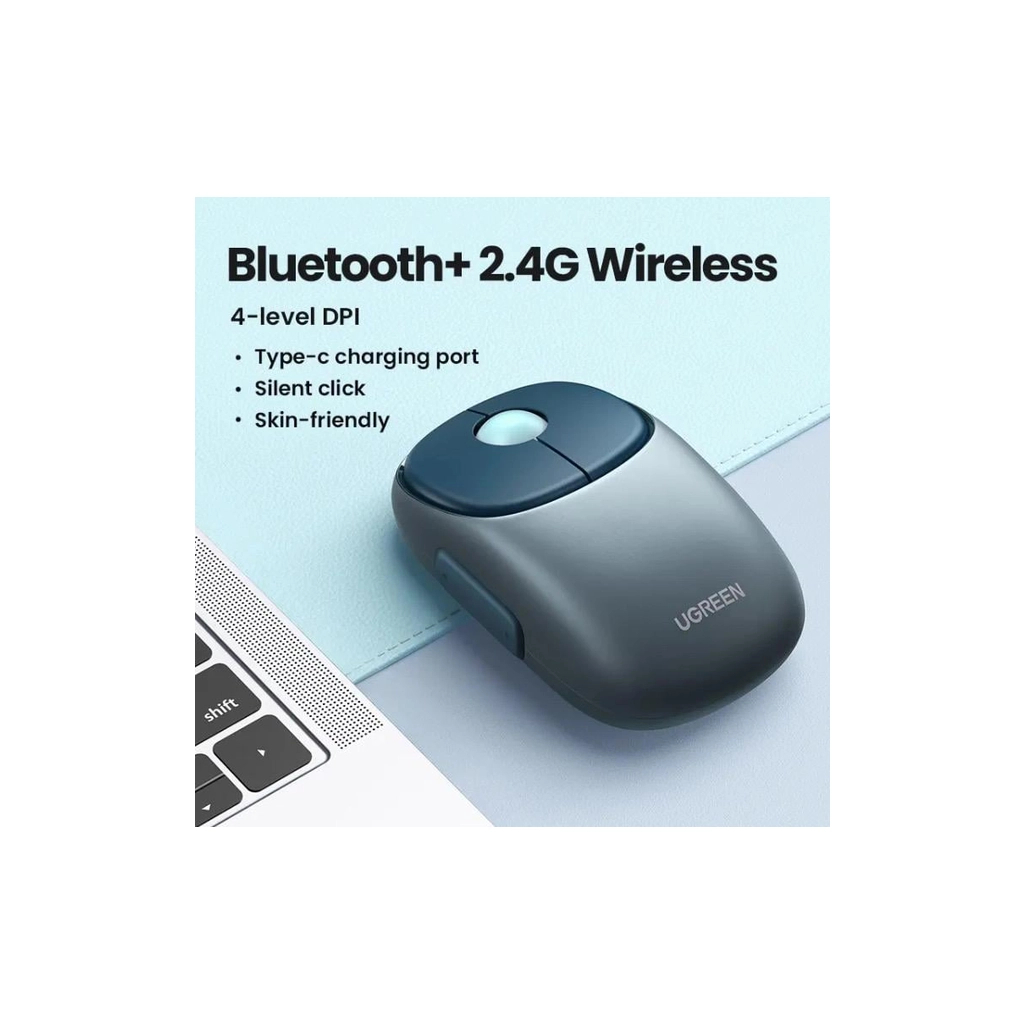 Мишка Ugreen MU102 Wireless/Bluetooth Black (90538)