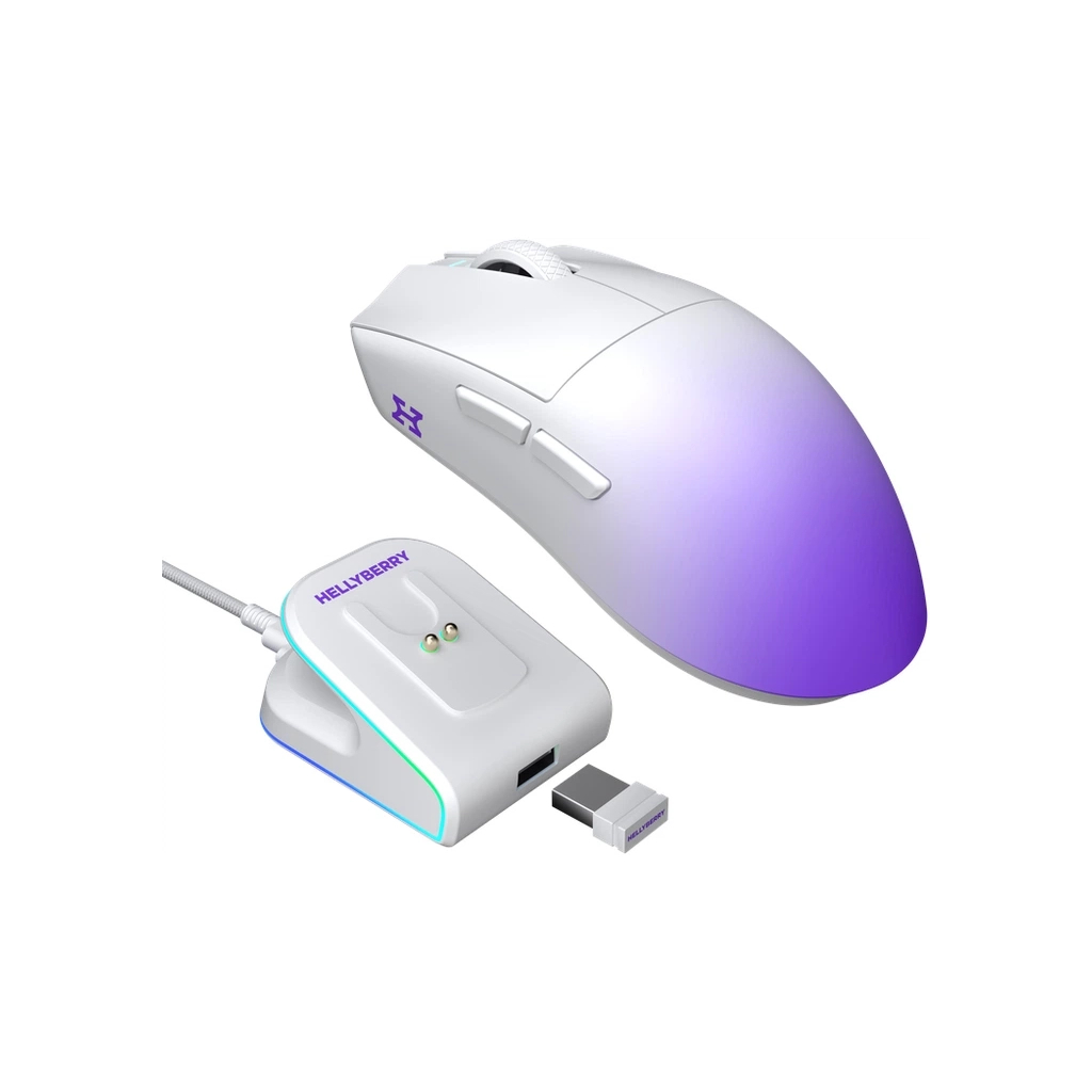 Мишка Hator Hellyberry HM47 Pro RGB Wireless/Bluetooth/USB White/Violet (HM47PRO_white_violet)