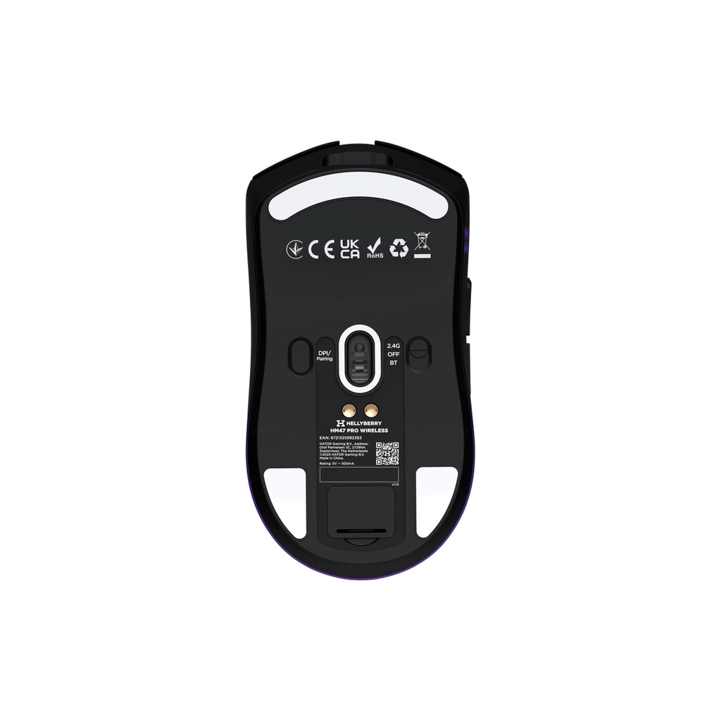 Мишка Hator Hellyberry HM47 Pro RGB Wireless/Bluetooth/USB Black/Violet (HM47PRO_black_violet)