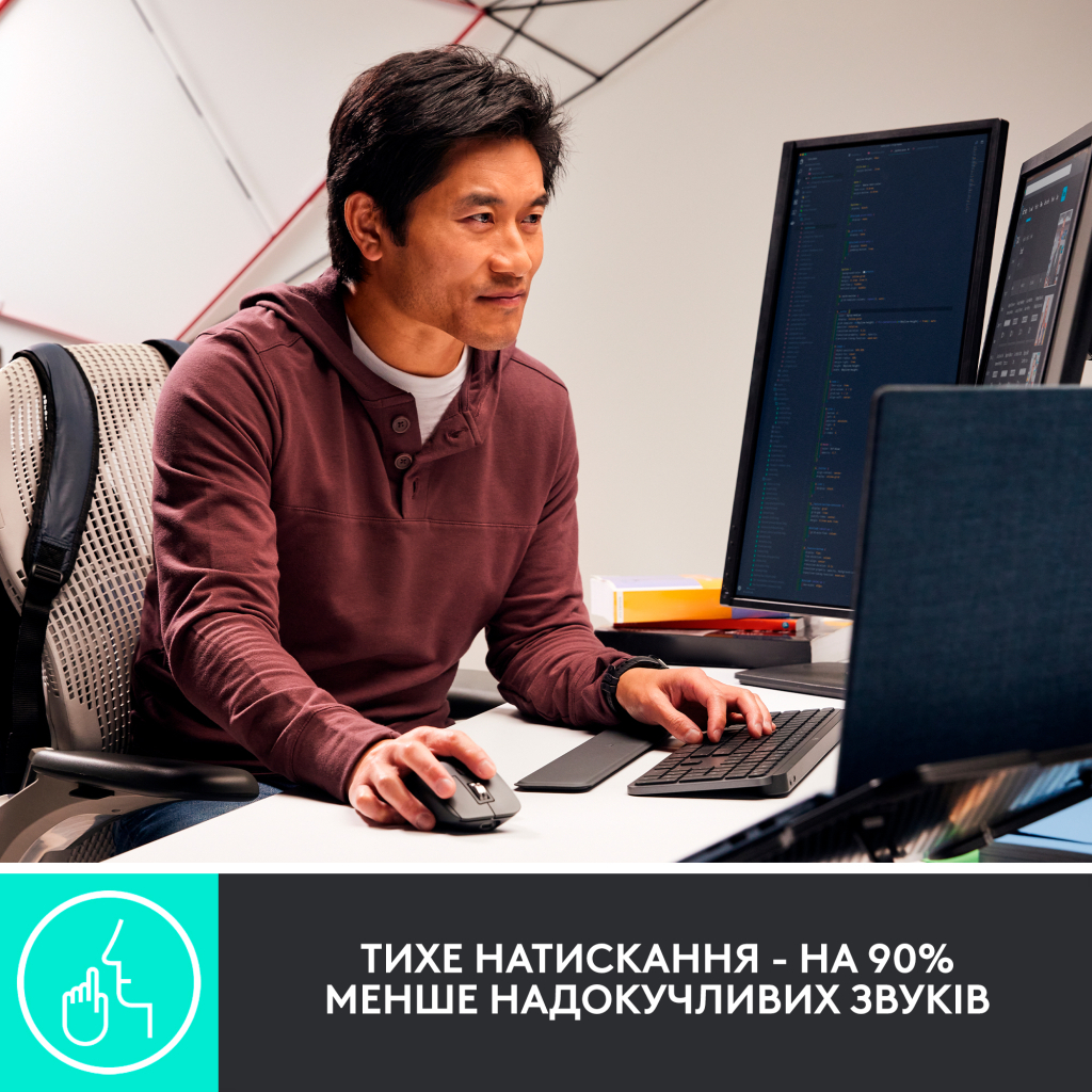 Мишка Logitech MX Master 3S Performance for Business Wireless/Bluetooth + Mouse Pad Studio Series Graphite (MX910-006582)