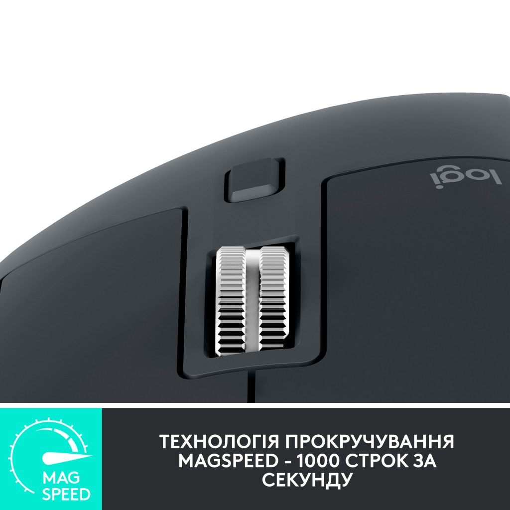 Мишка Logitech MX Master 3S Performance for Business Wireless/Bluetooth + Mouse Pad Studio Series Graphite (MX910-006582)