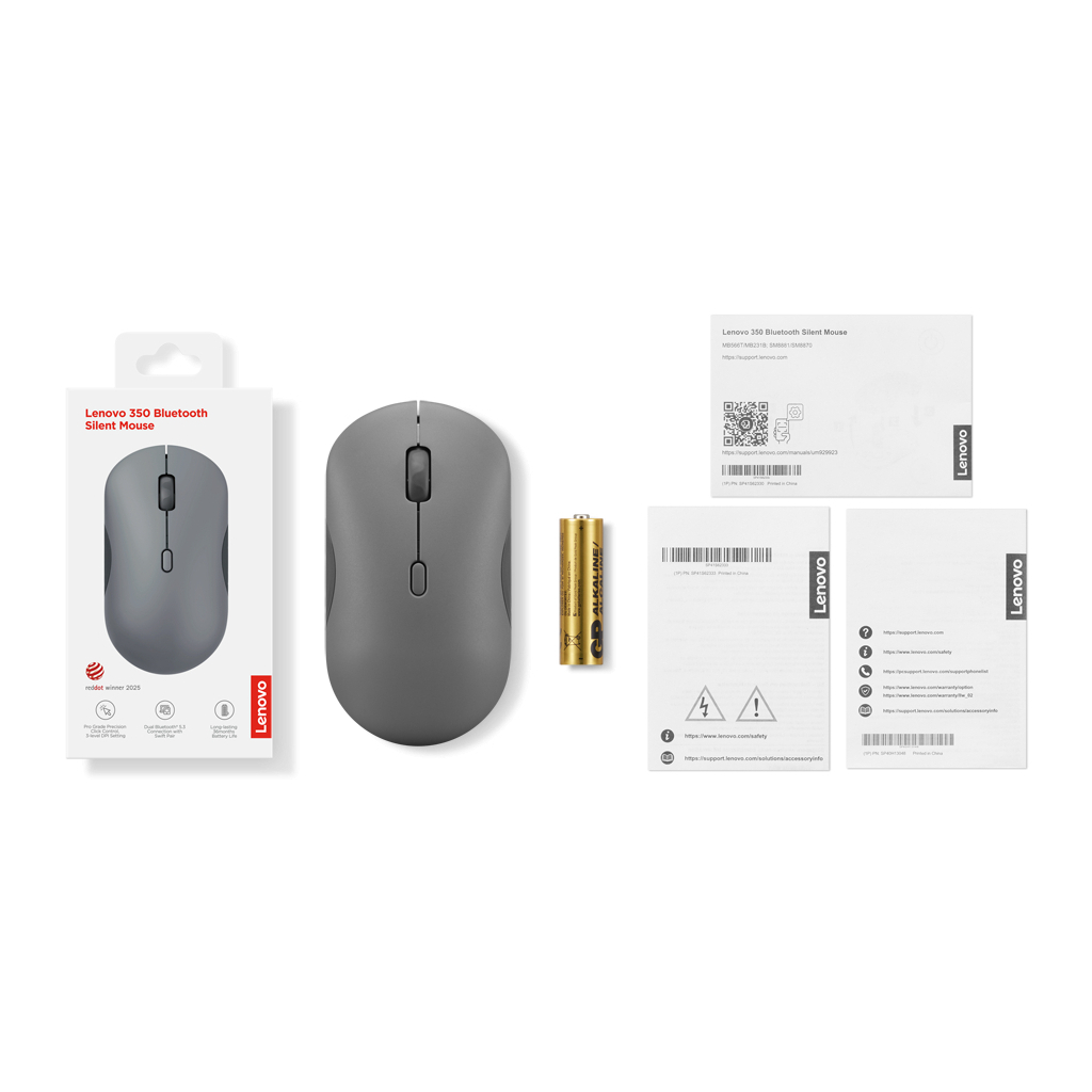 Мишка Lenovo 350 Silent Bluetooth Luna Grey (GY51S61904)