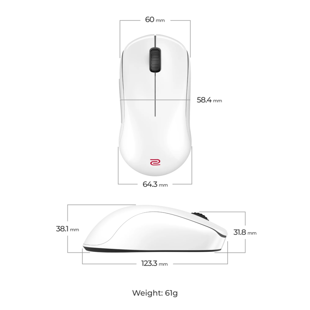 Мишка Zowie U2DW Wireless White (9H.N4PBE.A3E)