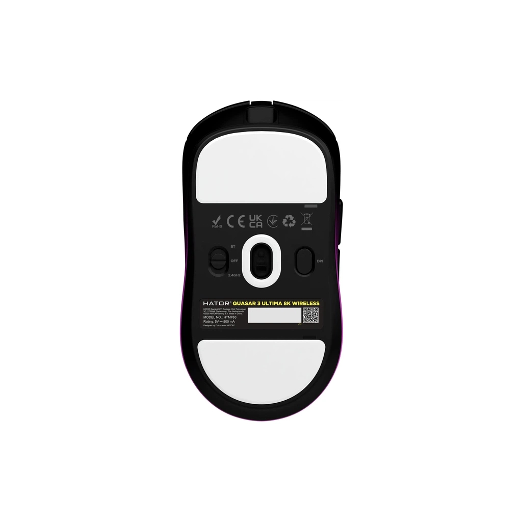 Мишка Hator Quasar 3 Ultima 8K Wireless/Bluetooth/USB Black/Purple (HTM760)