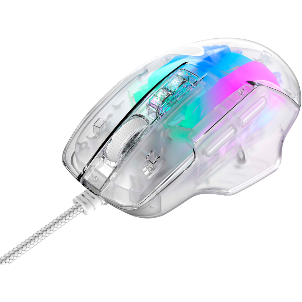 Мишка Havit HV-MS1011SE USB Transparent White (6950676293678)