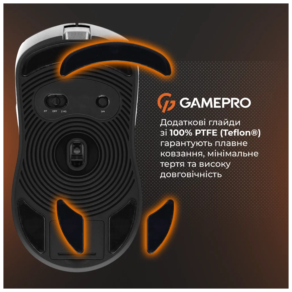 Мишка GamePro Genesis Ranker Wireless/Bluetooth/USB White (GM012W)