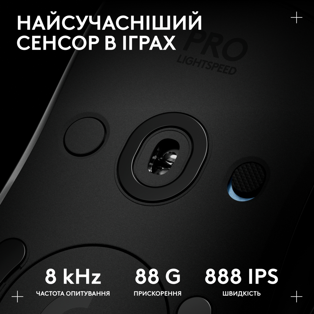 Мишка Logitech G Pro 2 Lightspeed Wireless Black (910-007295)