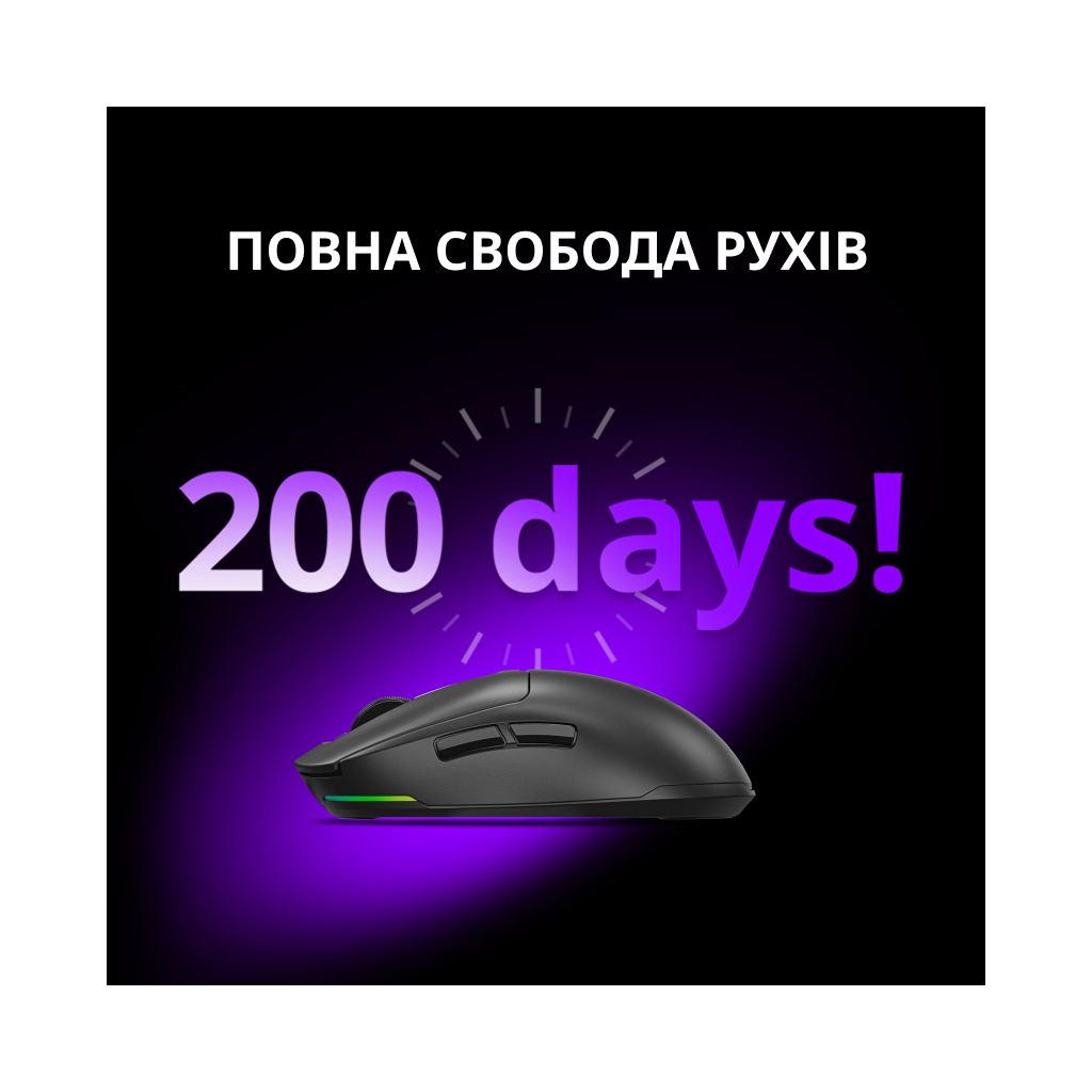 Мишка Lorgar MSA10W Wireless Gaming Black (LRG-MSA10W-BK)