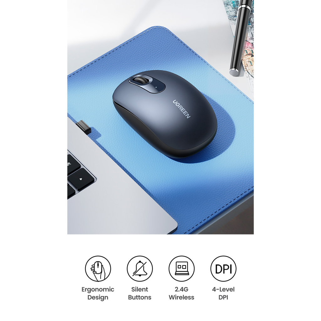 Мишка Ugreen MU105 Wireless Deep Blue (90550)