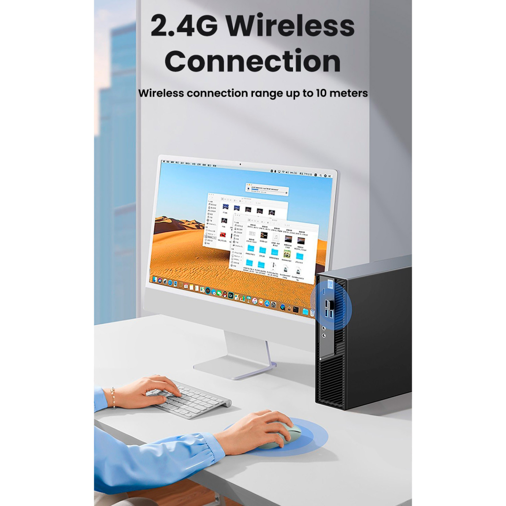 Мишка Ugreen MU105 Wireless Green (90672)