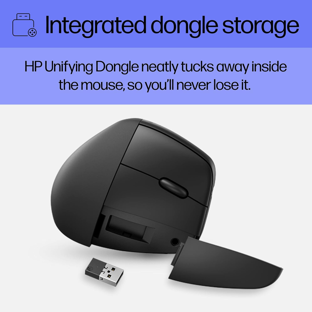 Мишка HP 920 Ergonomic Vertical Wireless/Bluetooth Black (6H1A4AA)