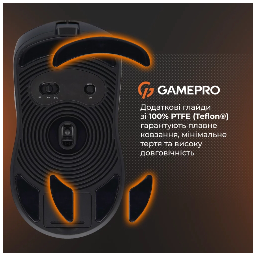 Мишка GamePro Genesis Ranker Wireless/Bluetooth/USB Black (GM012B)