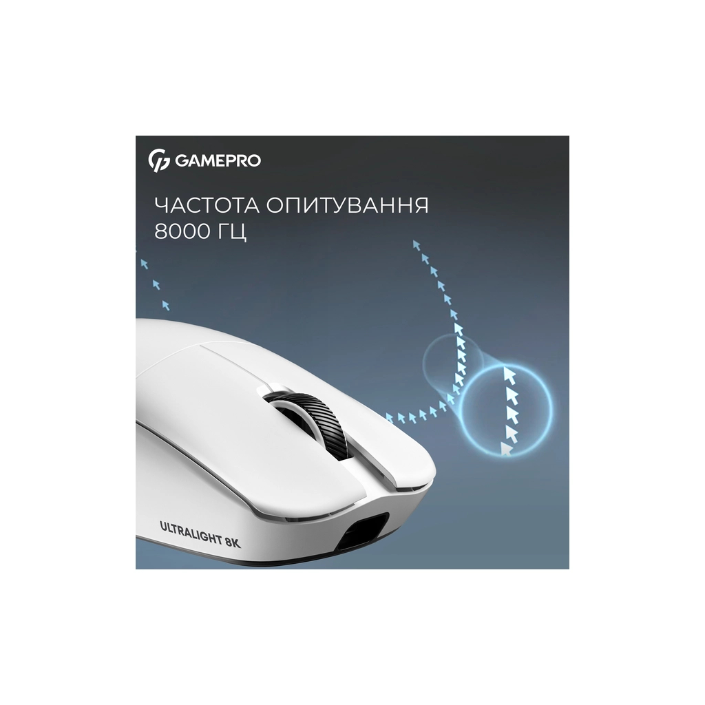 Мишка GamePro Asgard Odin 8K Wireless/USB White (GM035W)