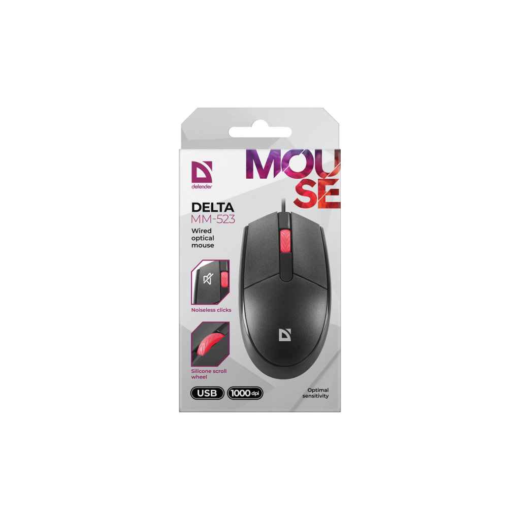 Мишка Defender Delta MM-523 USB Black (52523)