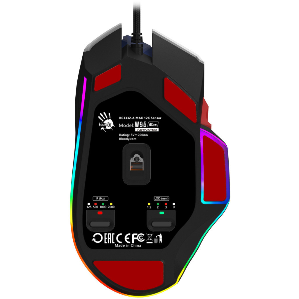 Мишка A4Tech Bloody W95 Max RGB Activated USB Sports Navy (4711421985659)