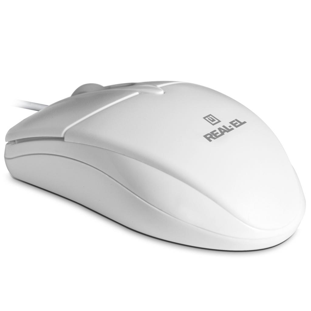 Мишка REAL-EL RM-211 USB White (EL123200014)