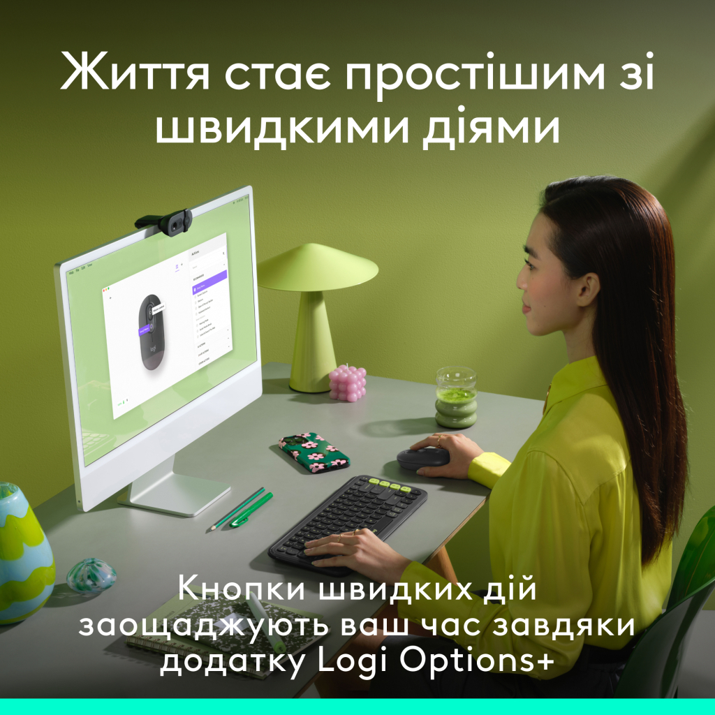 Мишка Logitech POP Mouse With Emoji Bluetooth Graphite (910-007412)