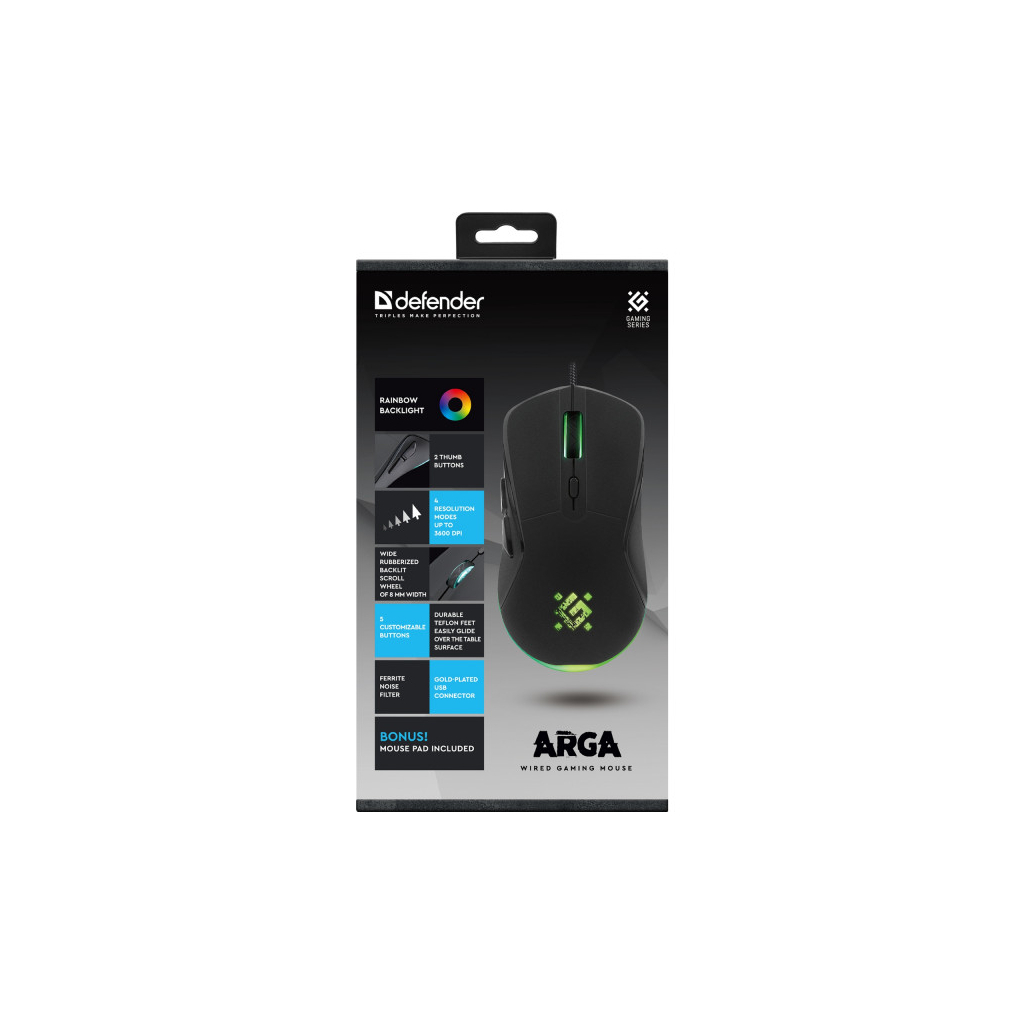 Мишка Defender Arga GM-049 USB Black (52049)
