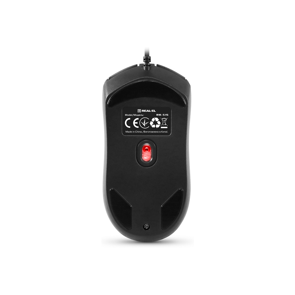 Мишка REAL-EL RM-515 USB Black (EL123200059)