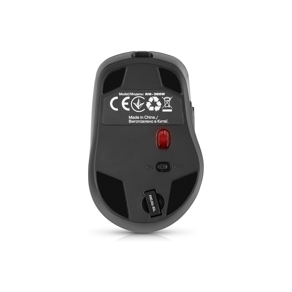 Мишка REAL-EL RM-380W Wireless Black (EL123200057)