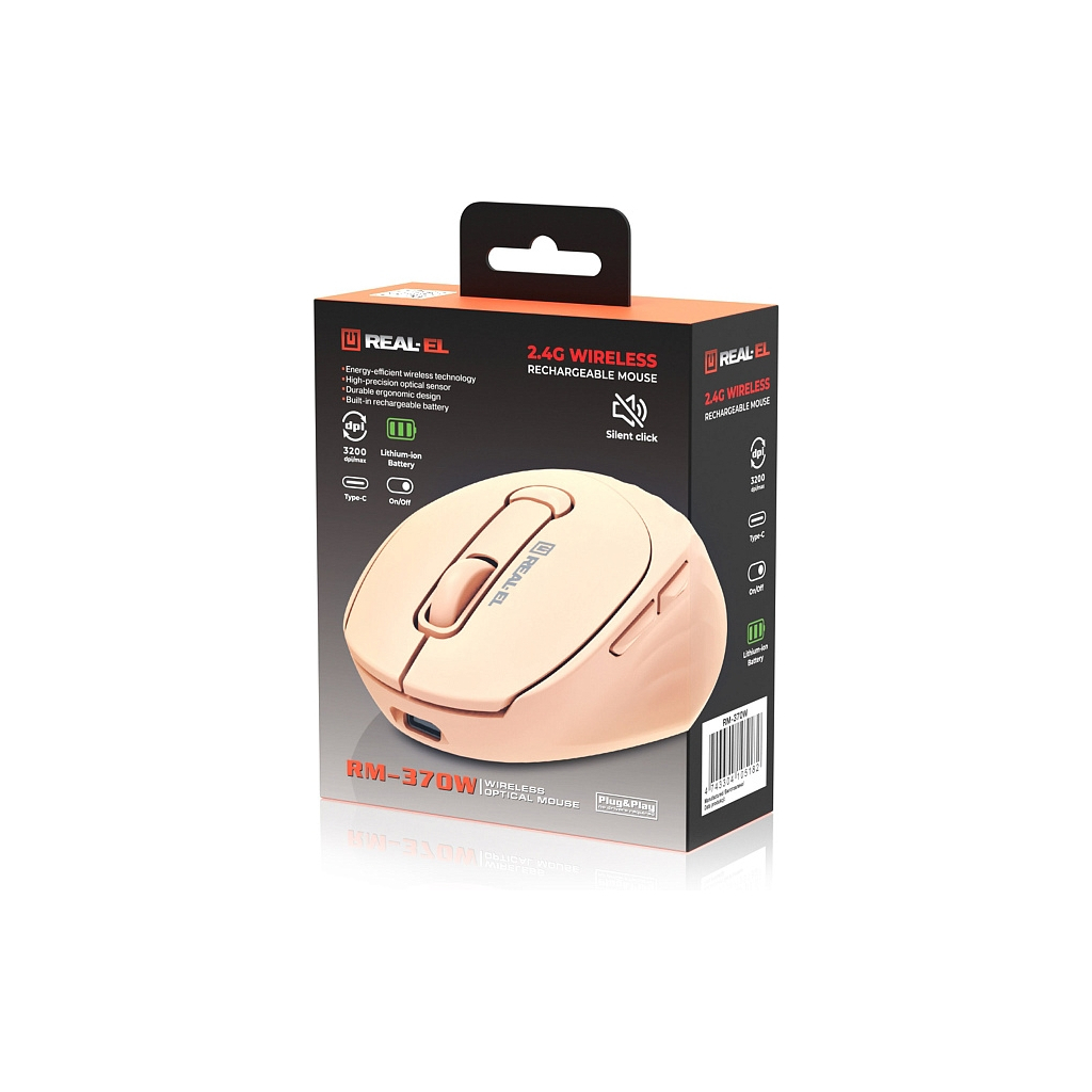 Мишка REAL-EL RM-370W Wireless (EL123200056)