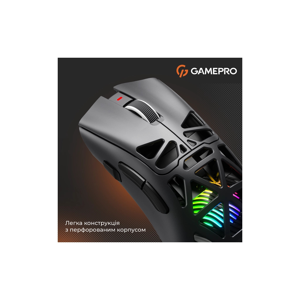 Мишка GamePro Genesis Spider Wireless/Bluetooth/USB Black (GM870B)