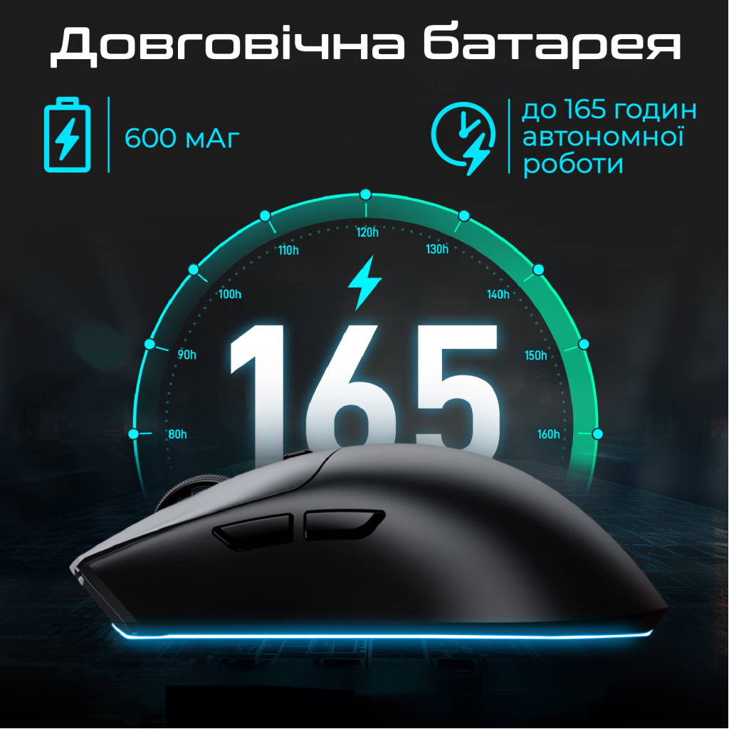 Мишка RAWM SA-MH01Pro Wireless/Bluetooth Black (SA-MH01PRO.black)