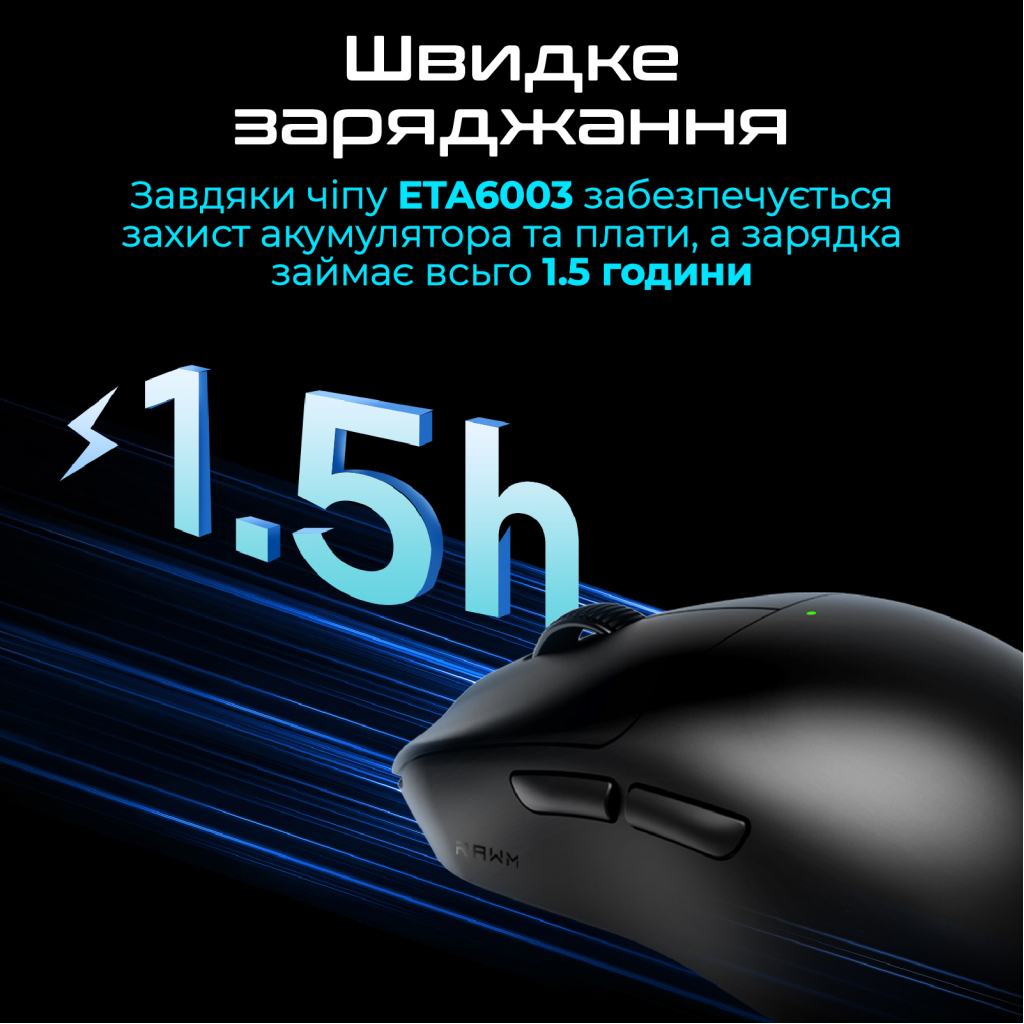Мишка RAWM ES21 Wireless/Bluetooth Black (ES21.black)