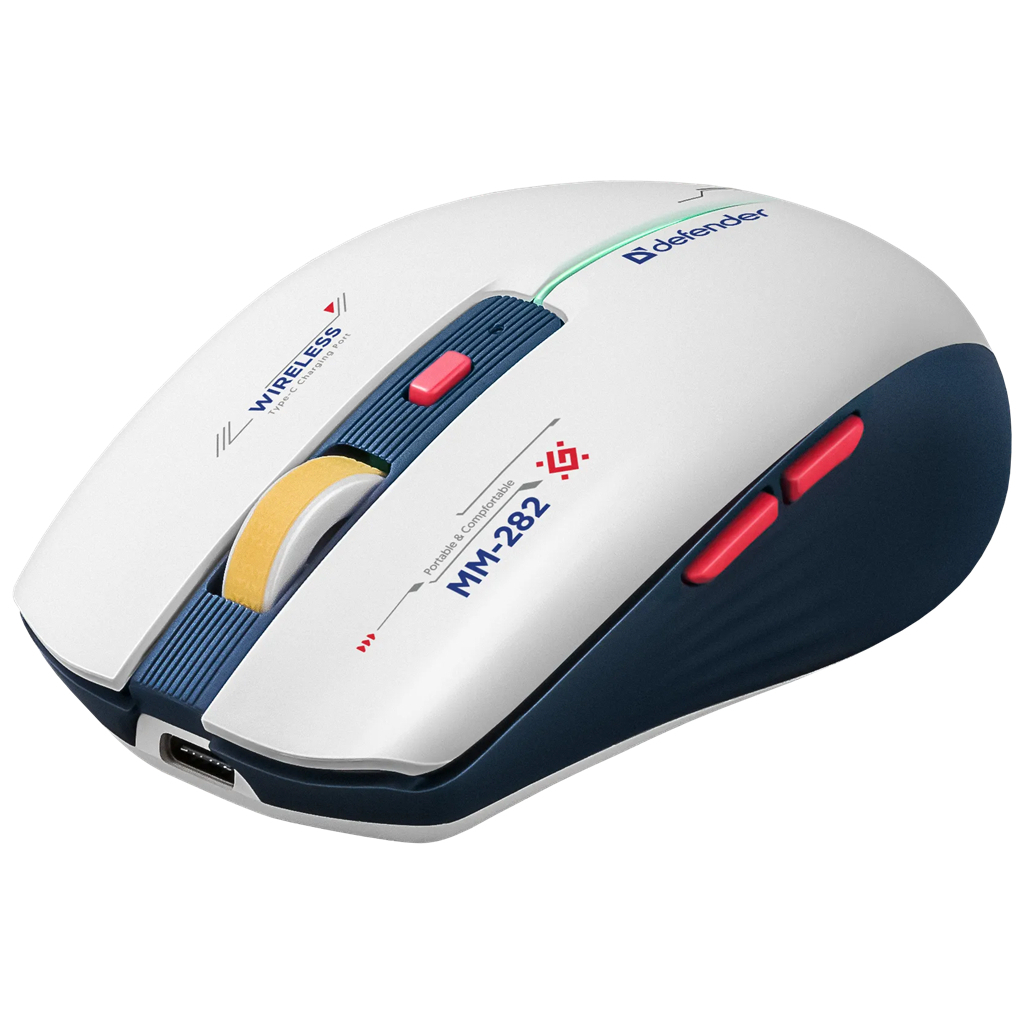 Мишка Defender Dila MM-282 Wireless White/Blue (52282)