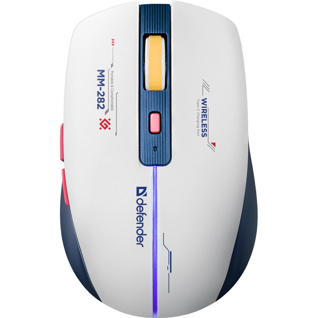Мишка Defender Dila MM-282 Wireless White/Blue (52282)