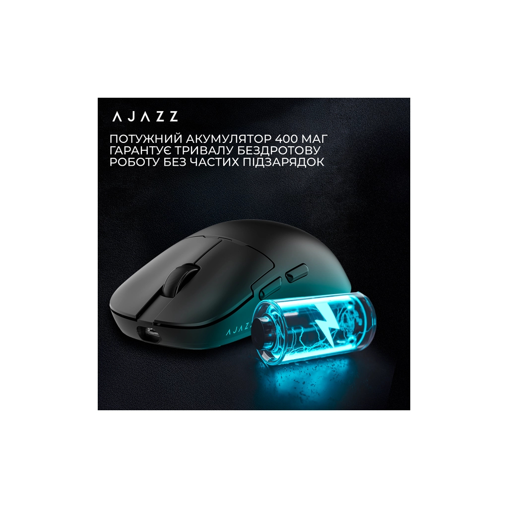 Мишка Ajazz AJ159PRO Wireless/Bluetooth/USB Charging Dock Black (AJ159-PRO-B)
