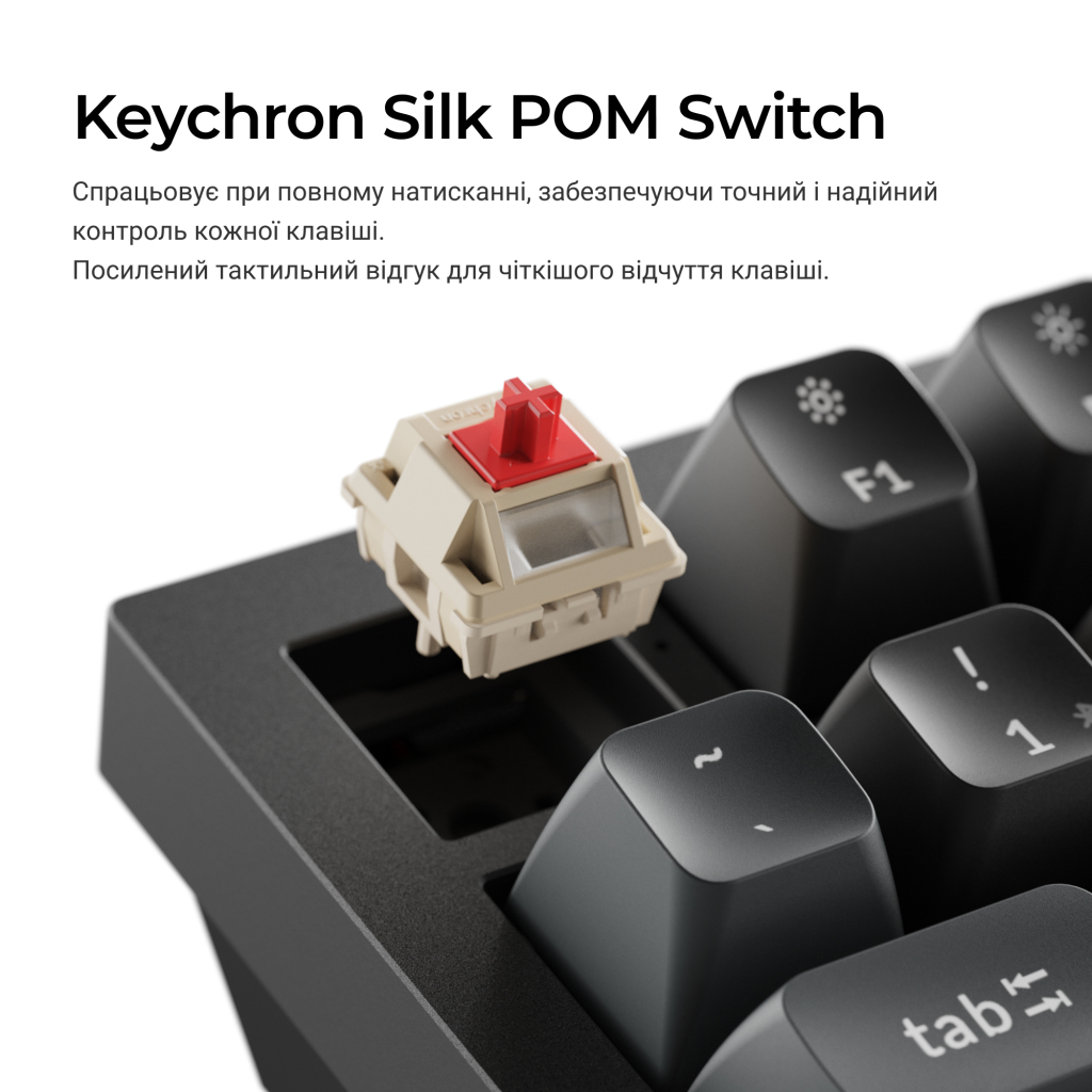 Клавіатура Keychron Q6 Ultra Keychron Red Switch RGB UA Black (Q6U-M1-UA)