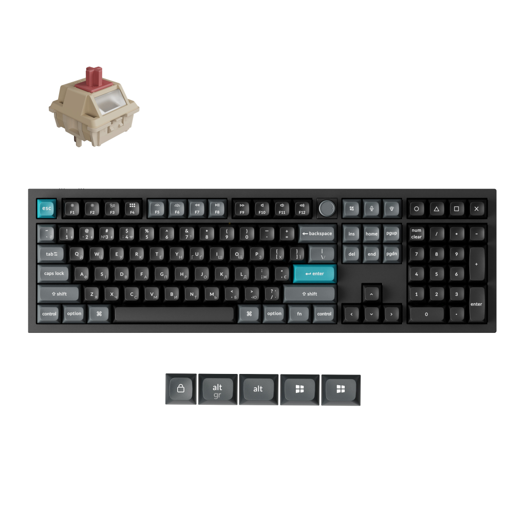 Клавіатура Keychron Q6 Ultra Keychron Red Switch RGB UA Black (Q6U-M1-UA)