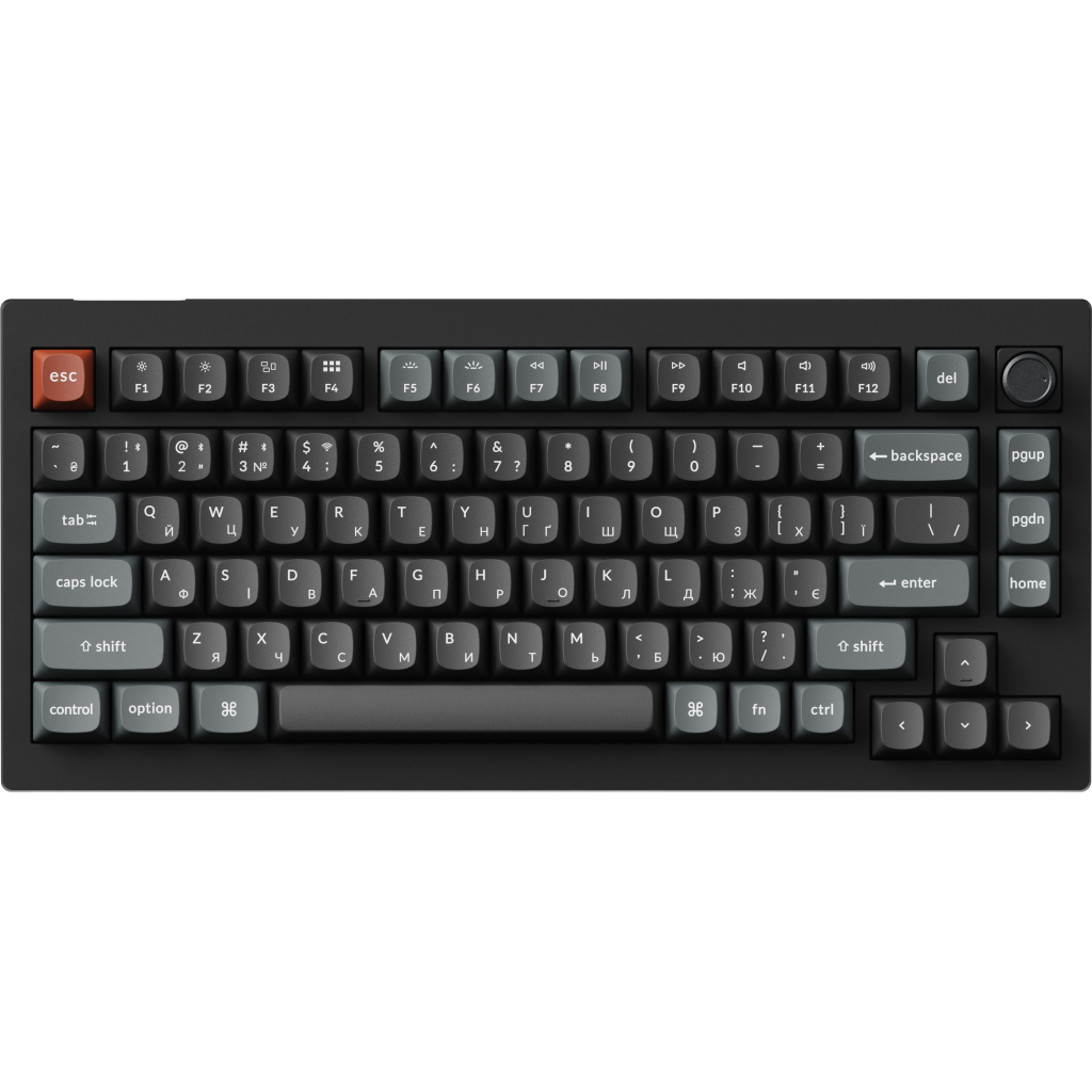 Клавіатура Keychron V1 Ultra Keychron Red Switch RGB UA Black (V1U-D1-UA)