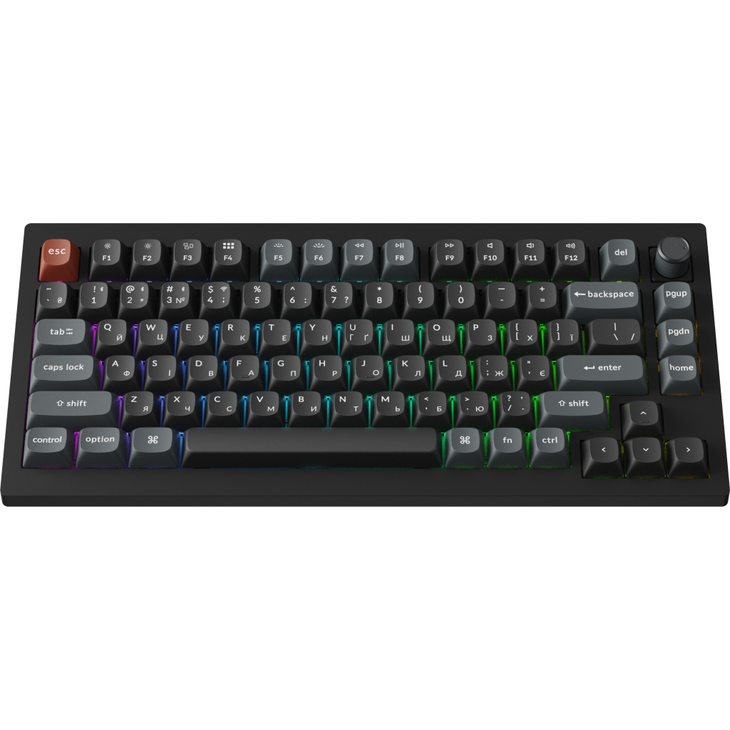 Клавіатура Keychron V1 Ultra Keychron Red Switch RGB UA Black (V1U-D1-UA)