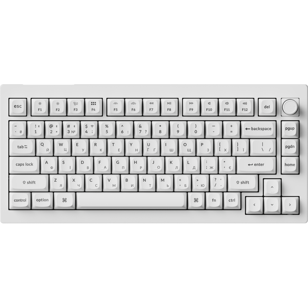 Клавіатура Keychron V1 Ultra Keychron Red Switch RGB UA White (V1U-F1-UA)