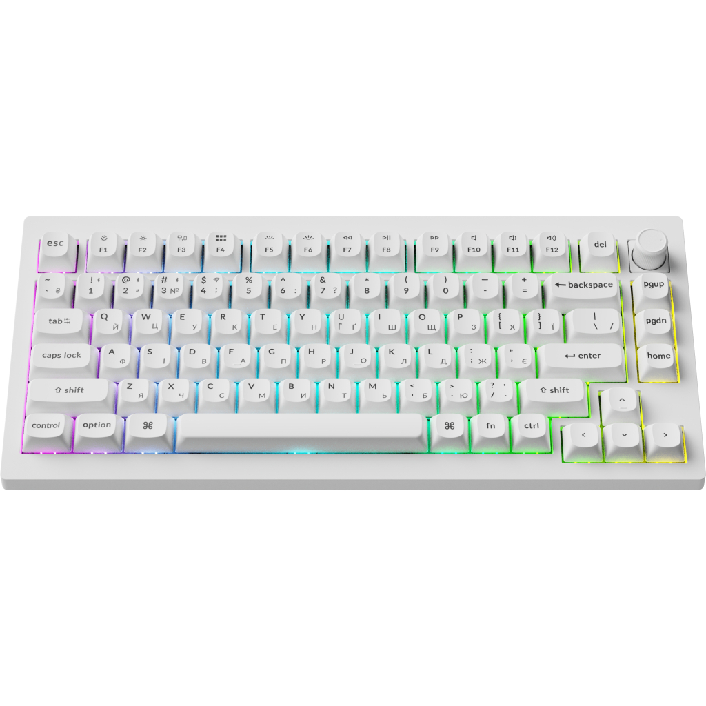 Клавіатура Keychron V1 Ultra Keychron Red Switch RGB UA White (V1U-F1-UA)