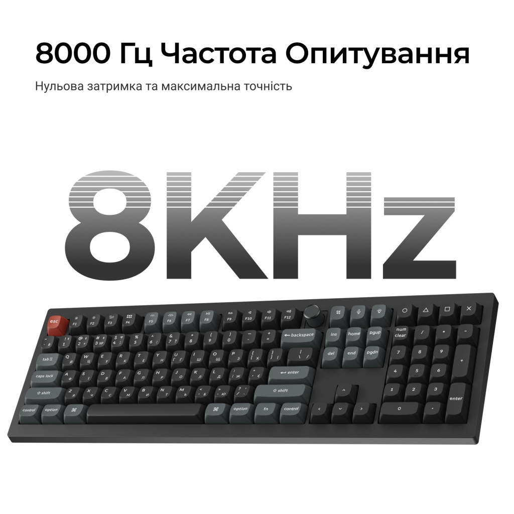 Клавіатура Keychron V6 Ultra Keychron Red Switch RGB UA Black (V6U-D1-UA)