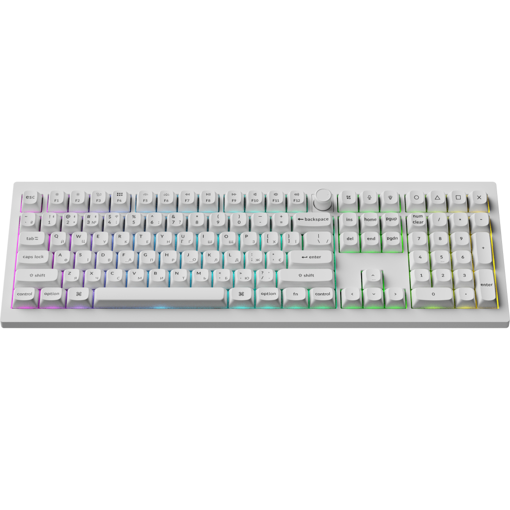 Клавіатура Keychron V6 Ultra Keychron Red Switch RGB UA White (V6U-F1-UA)