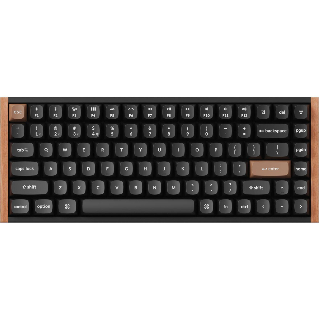 Клавіатура Keychron K2HE Gateron Double-Rail Magnetic Nebula Hot-swap QMK Wireless/Bluetooth/USB-А UA Wood/Black (K2H-F1-UA)