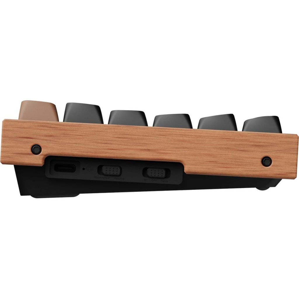 Клавіатура Keychron K2HE Gateron Double-Rail Magnetic Nebula Hot-swap QMK Wireless/Bluetooth/USB-А UA Wood/Black (K2H-F1-UA)