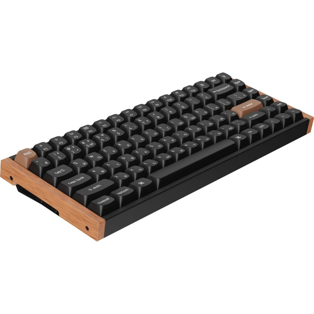 Клавіатура Keychron K2HE Gateron Double-Rail Magnetic Nebula Hot-swap QMK Wireless/Bluetooth/USB-А UA Wood/Black (K2H-F1-UA)