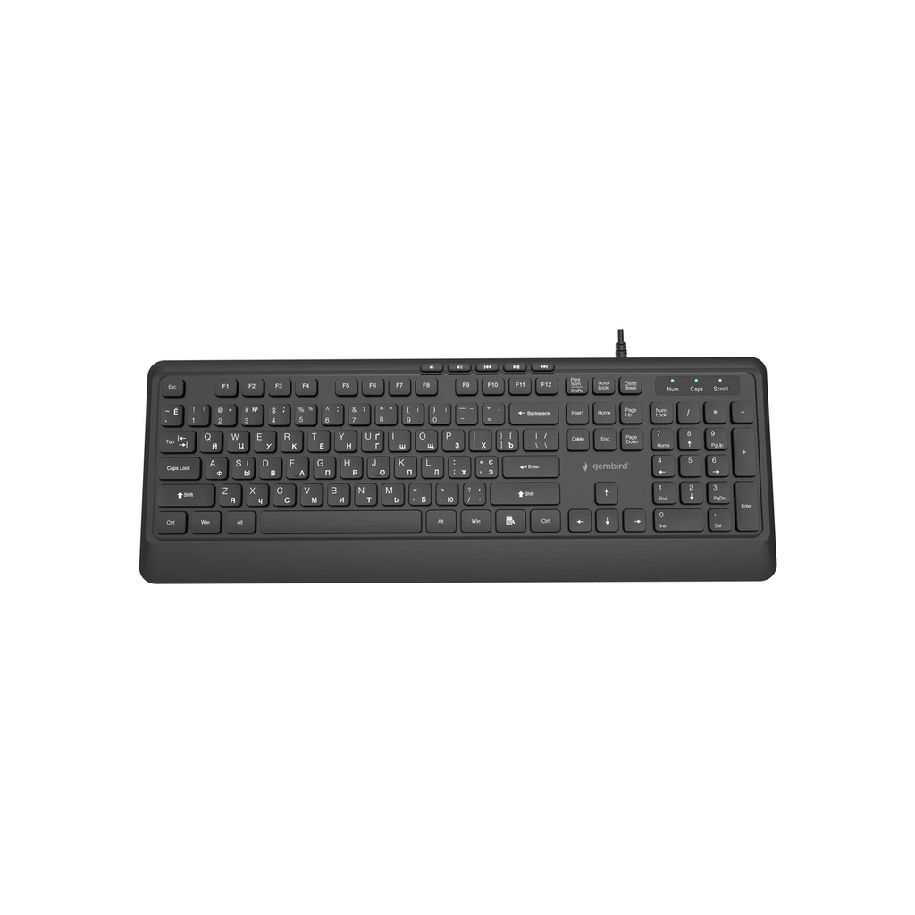 Клавіатура Gembird Slim Multimedia USB Black (KB-MCH-05-CYRL)