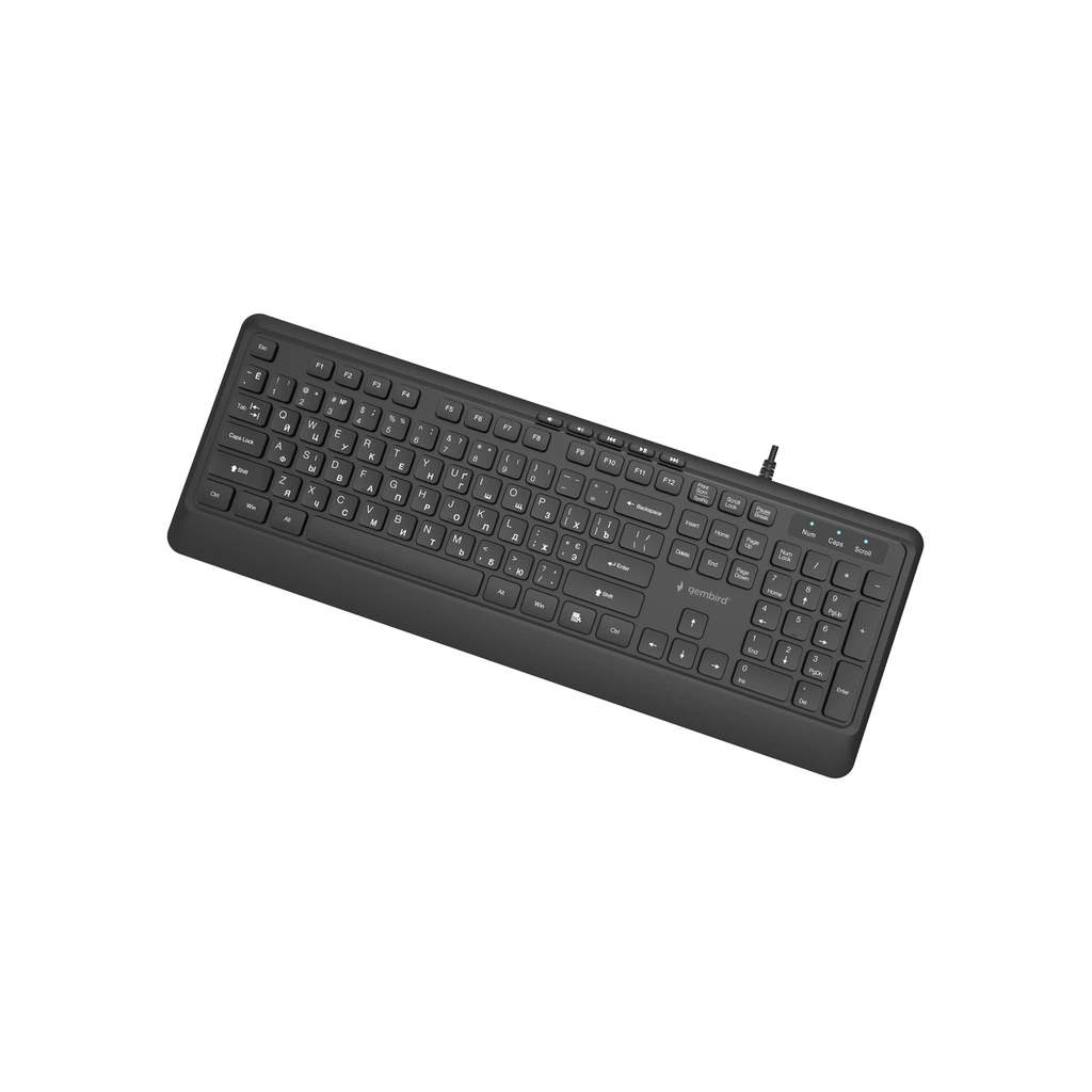 Клавіатура Gembird Slim Multimedia USB Black (KB-MCH-05-CYRL)