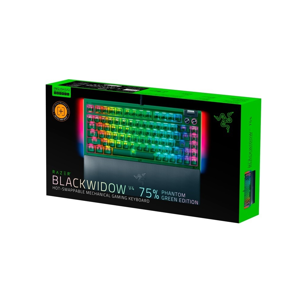 Клавіатура Razer BlackWidow V4 75% USB UA Phantom Green (RZ03-05003300-R3M1)