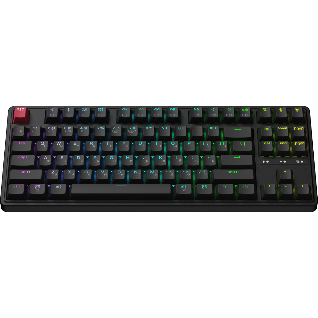 Клавіатура Keychron C3 Max Super Red Switch RGB Wireless/Bluetooth/USB UA Black (C3M-H1-UA)