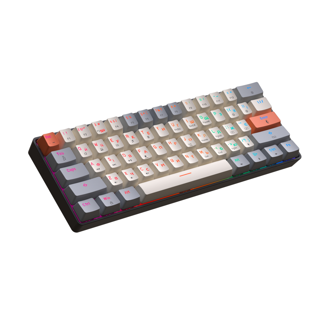 Клавіатура GamePro MK130 V2 Infinity QLAB Sakura Linear RGB USB UA Black (MK130-V2-B-QS)