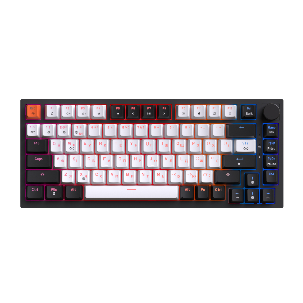 Клавіатура GamePro MK160 V2 Warden QLAB Sakura Linear RGB USB UA Black (MK160-V2-B-QS)