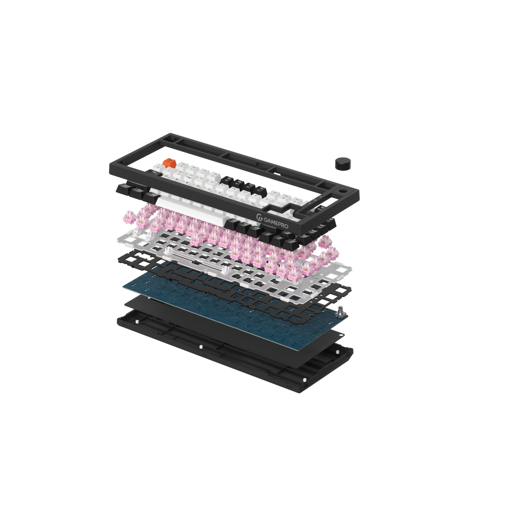 Клавіатура GamePro MK160 V2 Warden QLAB Sakura Linear RGB USB UA White (MK160-V2-BL-QS)