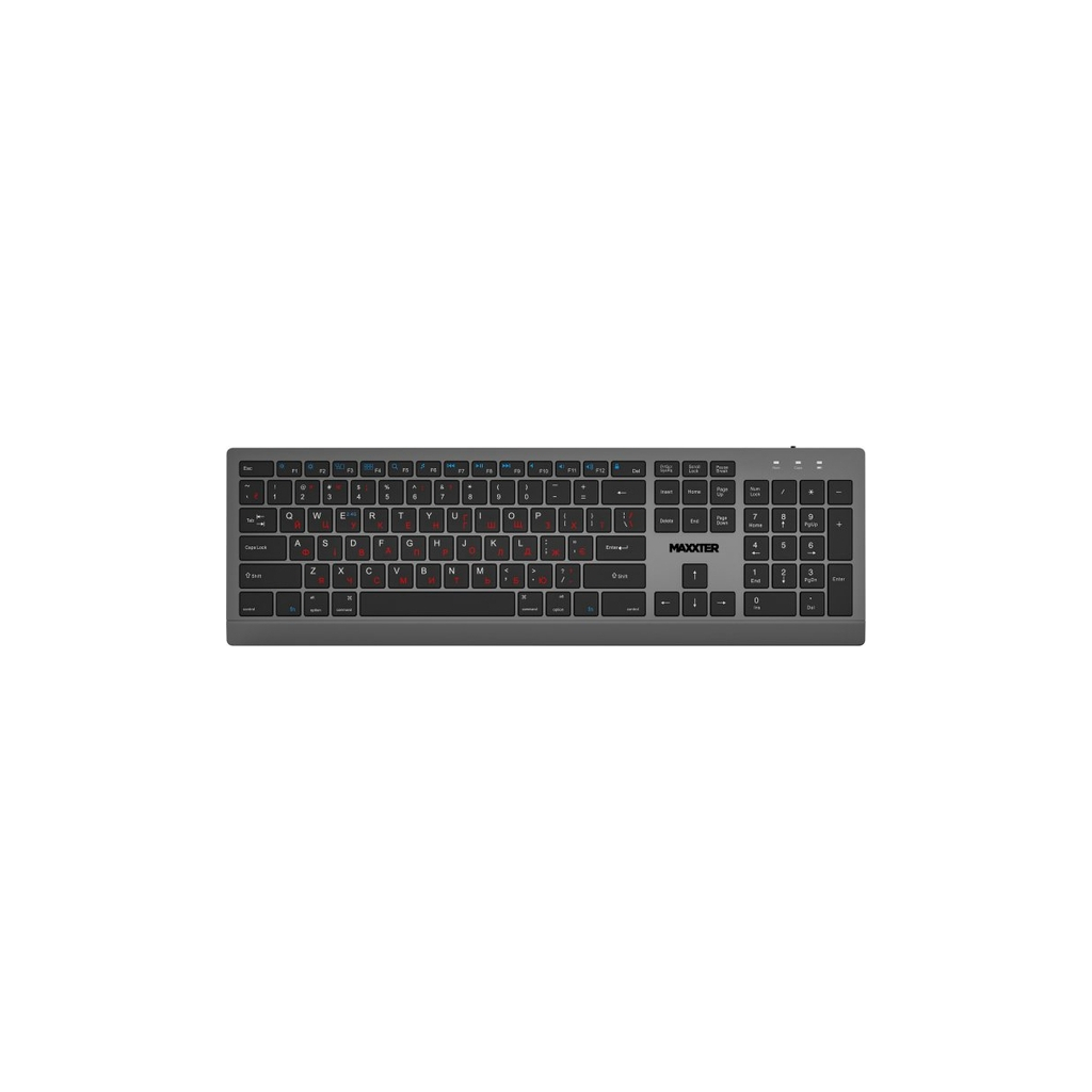 Клавіатура Maxxter KBW-01G-UA Wireless UA Gray (KBW-01G-UA)